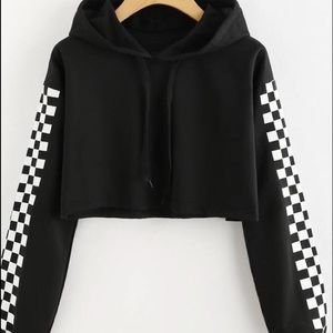 vans checkered crop top